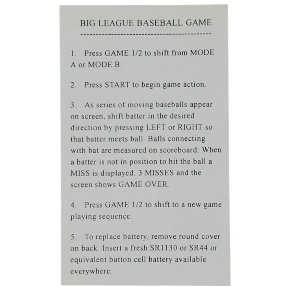 Big League Baseball Game #3397